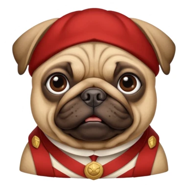 Pug and mussolini sticker