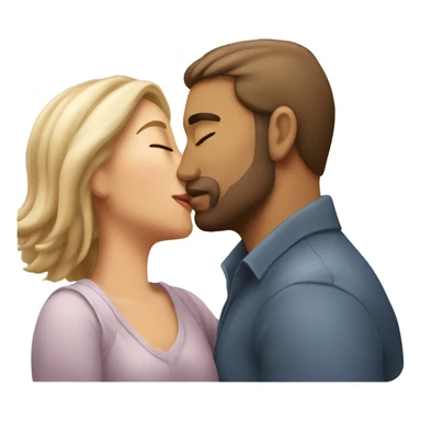 Man kissing a woman sticker