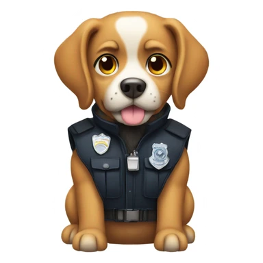 dogs in police vest sticker