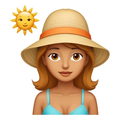 cartoon woman at beach sticker