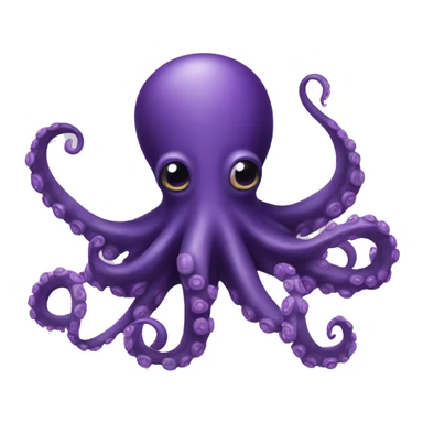 black - purple octopus sticker
