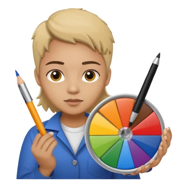 graphic designer , color wheel, sticker