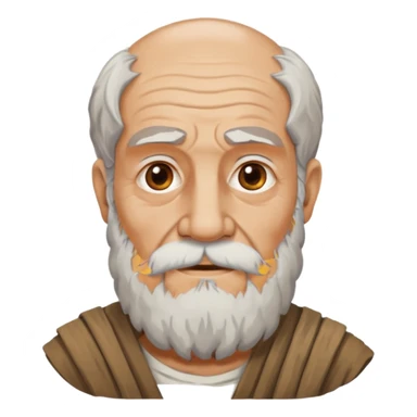 old man ancient greek with grey beard sticker