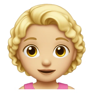 Blonde toddler girl sticker
