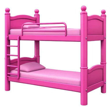 Pink big bunk bed sticker