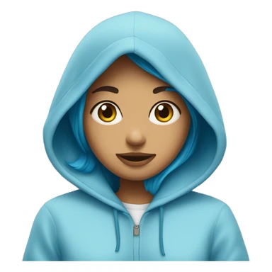 Hoodie color blue with the word Nicole sticker