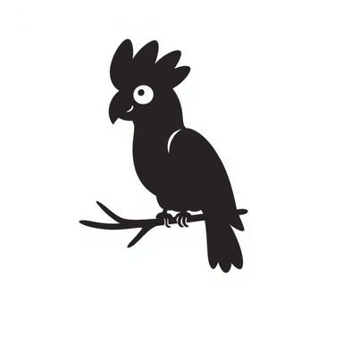 cockatoo parrot, hand drawn doodle style sticker