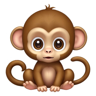 cute baby monkey with big eyes sticker