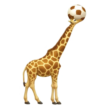Giraffe holding a football sticker