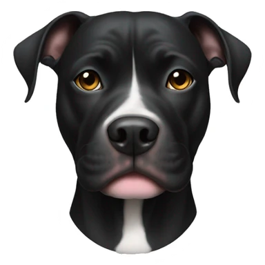 Black pitbull with a white snout  sticker