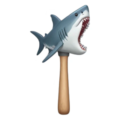 Shark head hammer sticker