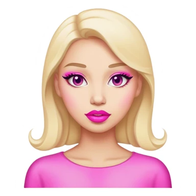 pink lipstick sticker