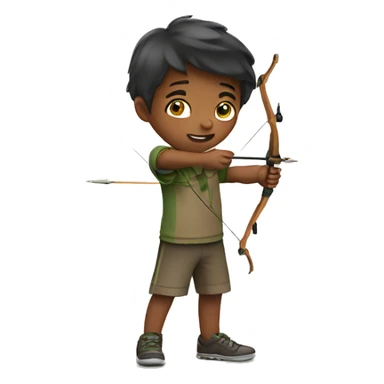 Kid is archery  sticker