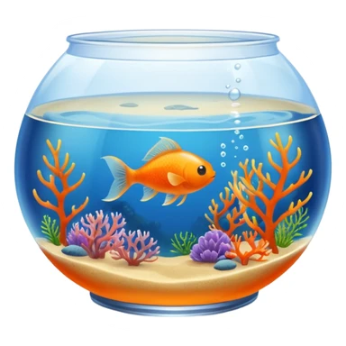 Fish Bowl Aquarium with a single Sea Monkey Artemia in it sticker