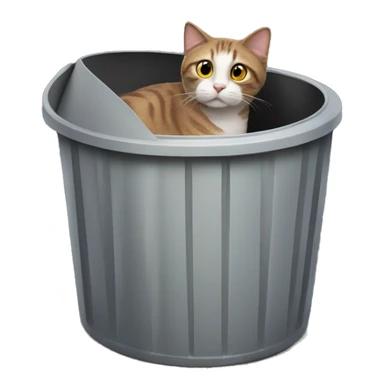 Cat in trash-can sticker