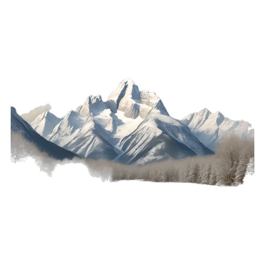 Mount Moran in the winter  sticker