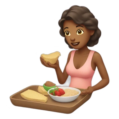 a women feeding for the baby sticker