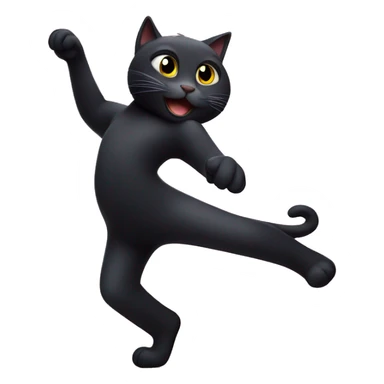 black cat dancing to disco  sticker