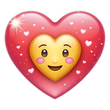 emoji with text 'я 💖 Юльчика', sparkling heart instead of the word 'люблю' sticker