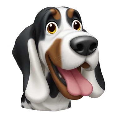 solid black basset hound sticker