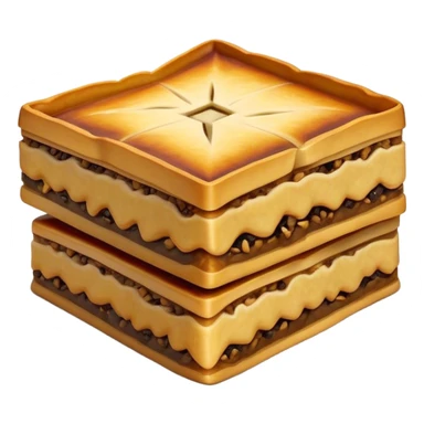 Martabak Cinematic Realistic Martabak Dish Emoji, depicted as a single, square slice of sweet, thick martabak with a rich, indulgent filling, rendered with detailed textures and vibrant, appetizing lighting. sticker