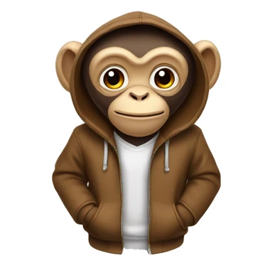 monkey with a hoodie sticker