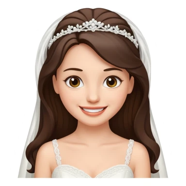 Brunette Bride in love sticker