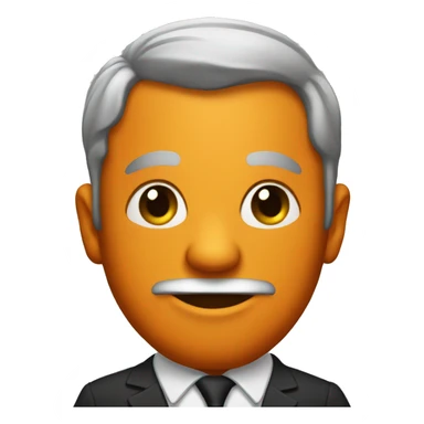 A mayor with a pumkin face sticker