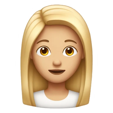 person with straight hair sticker