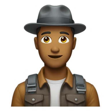 un homme avec une pelle sticker