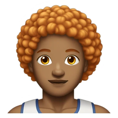 Light skin afro Orangehair in fitness sticker