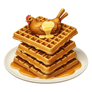 Chicken & waffles sticker