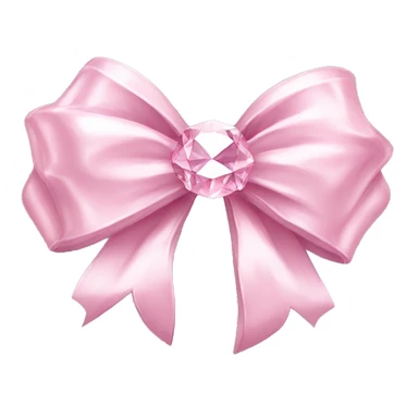 Light pink diamond bow sticker