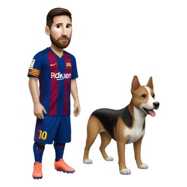 Perro vestido de Messi  sticker