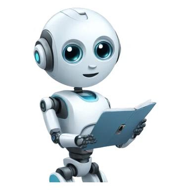 Robot therapist holding clipboard sticker