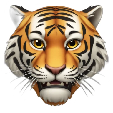 angry tiger sticker