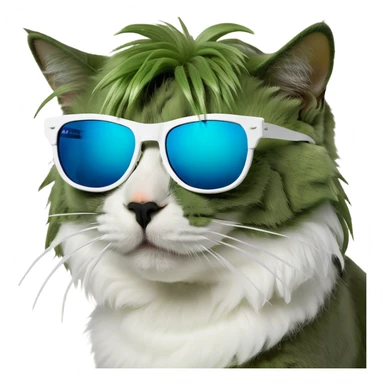 A cat with mullet sticker