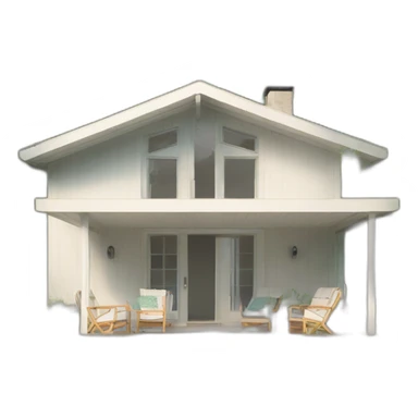 scandinavian modern summer house front sticker