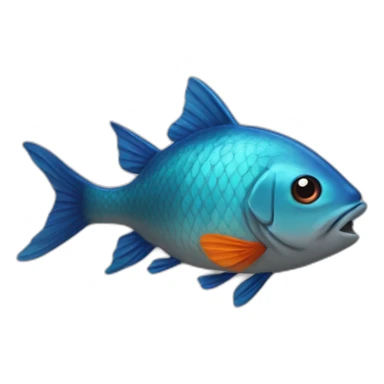 Poisson rouge sur un chat sticker