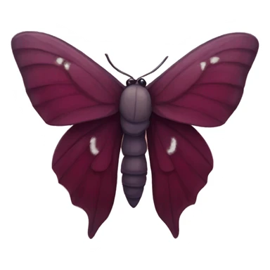 beautiful wine colored moth sticker