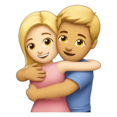 Couple hugging each other sticker