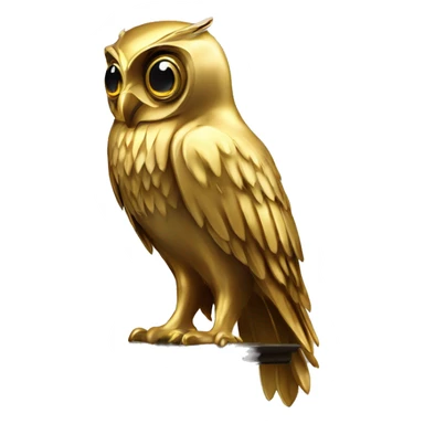 Dumbledore's owl gold skinny tall lectern  sticker