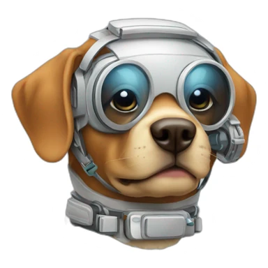 animal equipped with high tech gear sticker