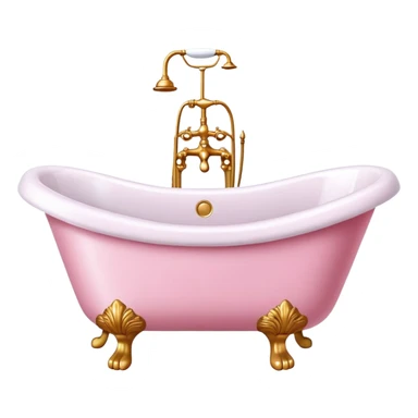 luxury pink bathtub sticker