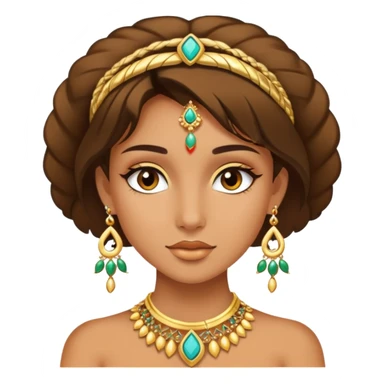 Girl wearing exotic jewelry  sticker