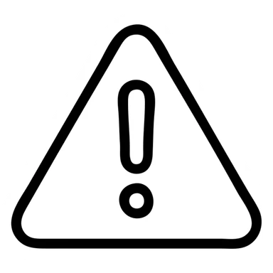 warning sign, minimal, for changelog or update notifications sticker