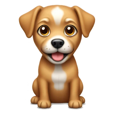 tan little dog sticker