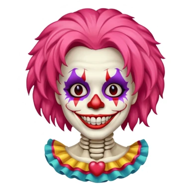 skeleton clown sticker