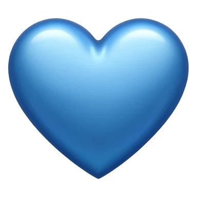 heart with a metallic blue finish sticker