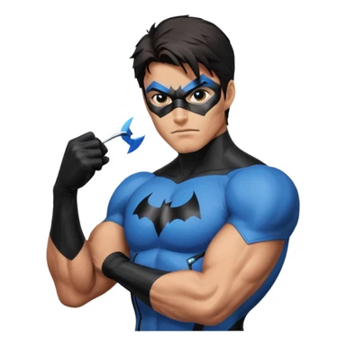 nightwing analyzing evidence sticker